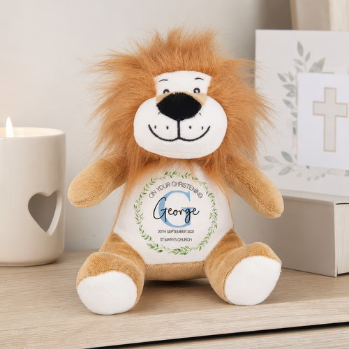 Personalised christening lion - personalised,
