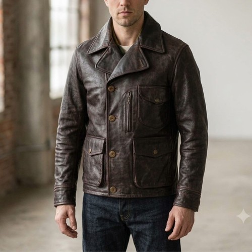 Men vintage brown - men, leather