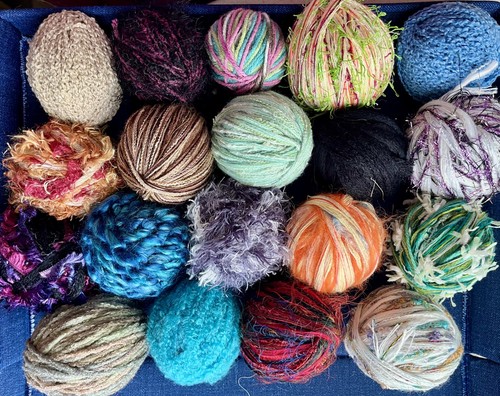 500g job lot fancy yarn - lot, yarn/wool