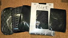 5x Opaque pattern tights. S/M
