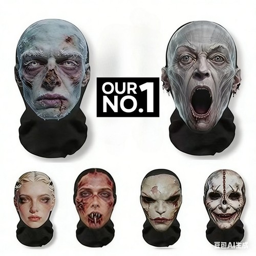 Halloween horror full face - full,