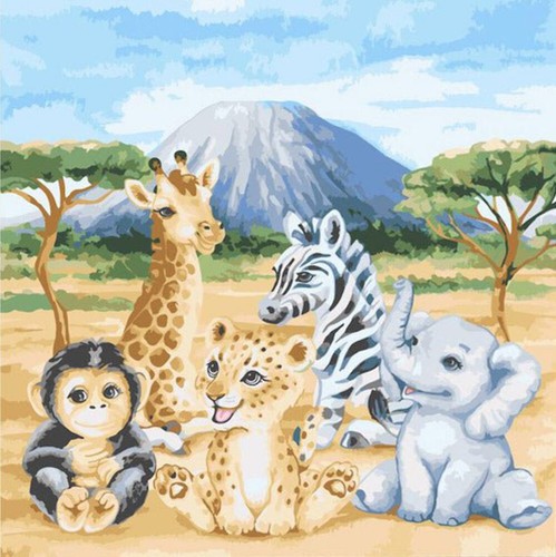 Safari animals paint - safari, by