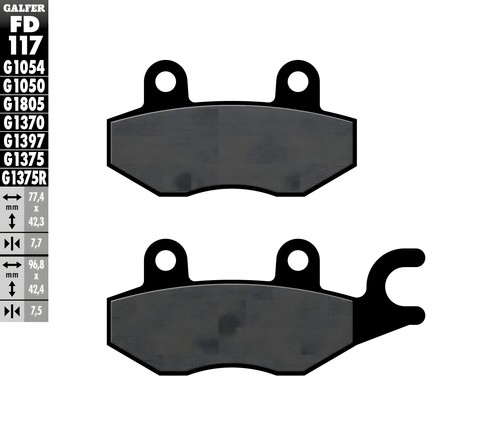 Brake pads set galfer - set,