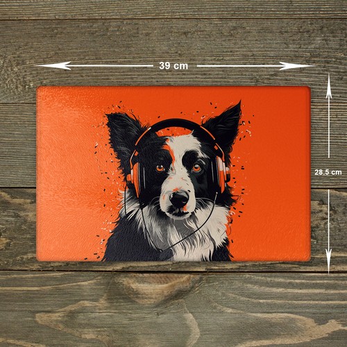 Border collie chopping board - chopping,