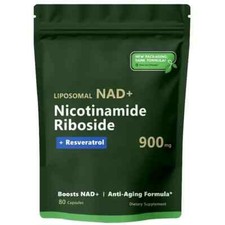 Liposomal NAD+ Nicotinamide Riboside + Resveratrol Booster 80 CAPSULES