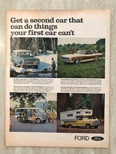 1970 Ford Bronco Ranchero Club Wagon Van Pickup Camper Vintage Print Ad
