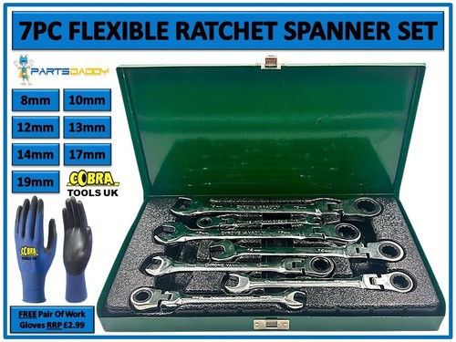 7pc metric 8mm 19mm flexi - 7pc, head