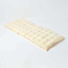 Cream Garden Bench Cushion 2 Seater Seat Pad for Patio Indoor & Outdoor Use