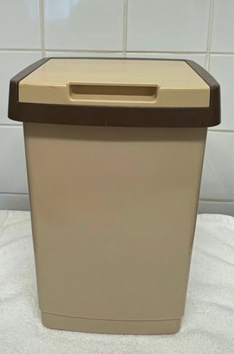 Vintage plastic recycling bin - recycling,