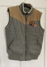 Men’s Sz Small SOUL CAL @Sports Direct~Padded Gilet~Khaki Green~COTTON~Chest 42”