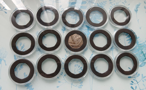 50p coin holder capsules - 30,