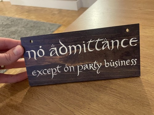 Lord the rings wooden sign - lord,