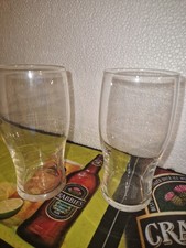 Tulip Style pint Glasses Used