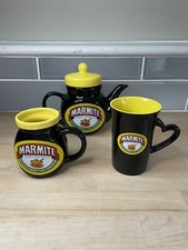 Marmite Teapot and Mug Set x3