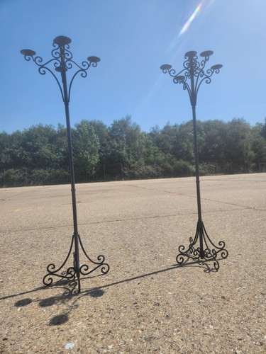 Pair antique style tall - of,