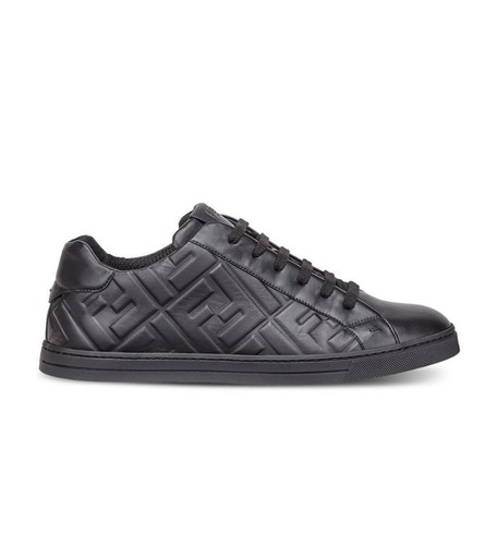 Embossed logo black sneakers - logo,