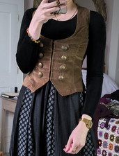 Elegant Vintage Brown Velvet