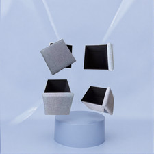 40cm Cube Grey Foldable