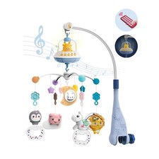 Musical Baby Crib Mobile Lights Music Projection Remote Control Newborn Nursery