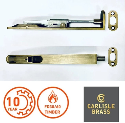 Antique brass flush bolt - brass,