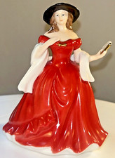 Lady In Red Dress Figurine by THE LEONARDO COLLECTION 12 cm Tall