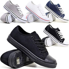 Mens Canvas Shoes Lace Up Casual Espadrilles Summer Plimsolls Gym Trainers Pumps