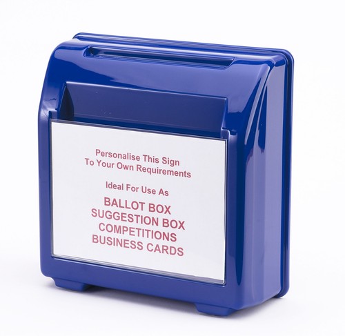 Blue suggestion ballot - /,