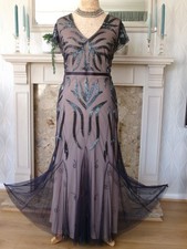 Kaleidoscope Long Beaded Evening Dress Size 18