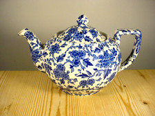 Burleigh "Arden" Blue & White Chintz Teapot