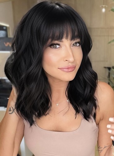 Bob curly wig - , synthetic