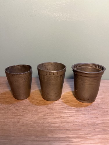 Antique pewter measuring - x,