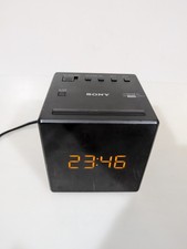 Sony ICF-C1 Alarm Clock Radio with LED Display Black - Tested Working