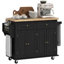 HOMCOM Rolling Kitchen Island
