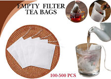 UK SELLER Strong Empty Tea Filter Bag with String 100-500 Loose Tea Spice Herbal