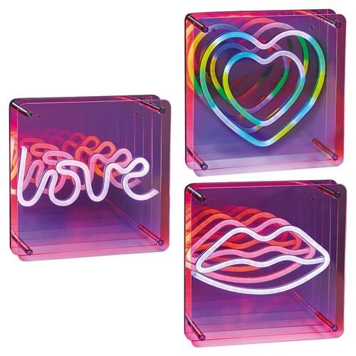 Neon infinity light box sign - infinity,