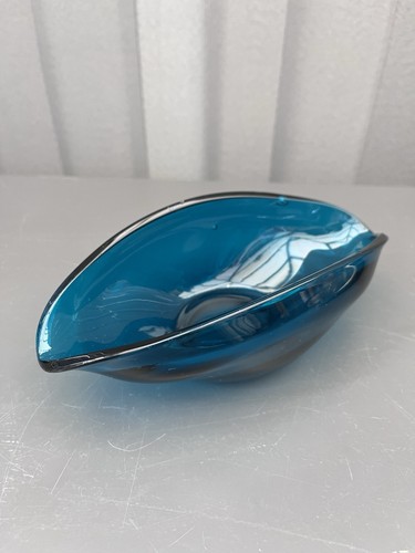 Vintage 1960s blue art - vintage, glass