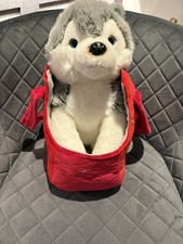Lapland Uk Keel Toys Soft Toy Kloppi Husky Dog Puppy Stuffed Animal Plushie 12”