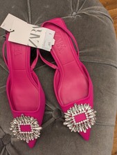 zara shoes pink kitten heel