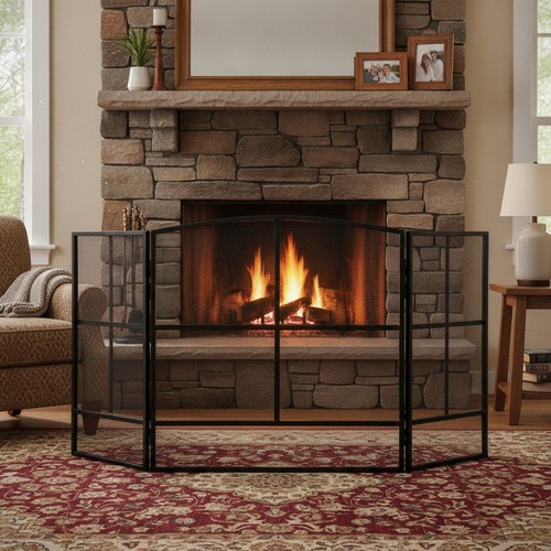 Three fold cast iron fire - cast,