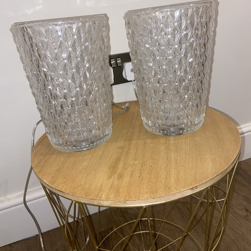 Pair table lamps glass - pair, look