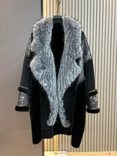 Vintage Suede & Faux Fur Coat