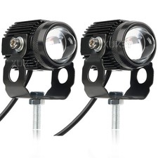 LED Driving Fog Spot Lights Angel Eye Halo Rings Motorbike Motorcycle Headlight