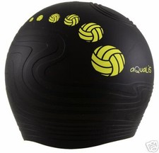 New AQUALIS Silicone Water Polo Wave Swim Cap Swimming