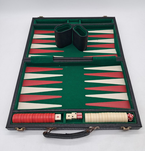 Vintage travel backgammon set - vintage,