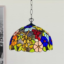 Tiffany Flowered Style Pendant