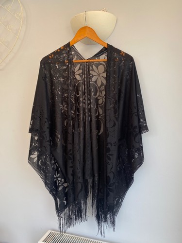 Atmosphere black lace affect - black,