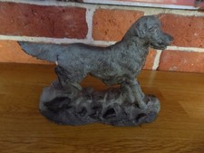 Lovely Vintage Heredites  Bronzed Golden Retriever Dog Figurine