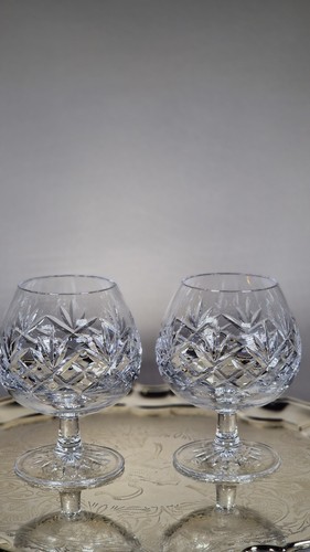 Vintage cut crystal brandy - cut,