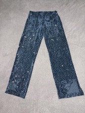 Womens Zara Blue Velour Sequin
