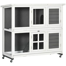 Pawhut rabbit hutch guinea - hutch,,